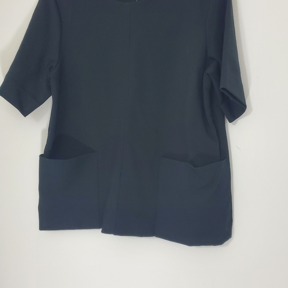 Everlane Black Thick Boxy Blouse, Size Large - Picture 4 of 10
